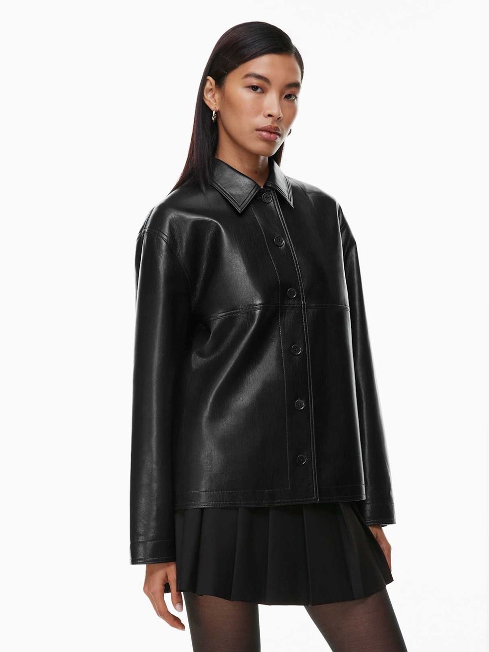 ARITZIA SUNDAY BEST ‘Gabby’ Vegan Leather Shirt Jacket